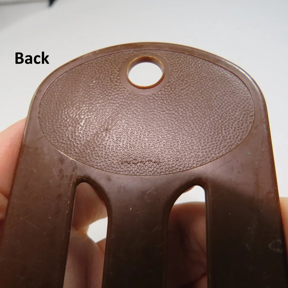 RARE Vintage 70s Tupperware Jumbo Paper Clip - Chocolate Brown Retro Office